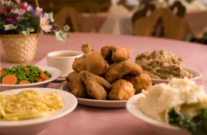 The Bavarian Inn's family-style chicken dinner is just one of more than 30 delicious chicken dishes served at the inn.