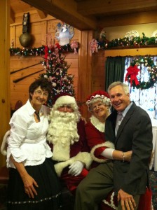 Bill and Karen Zehnder with Mr. and Mrs. Santa Claus
